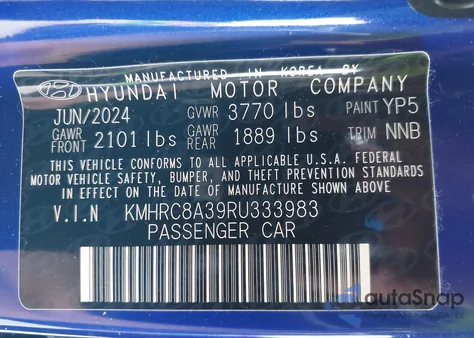2024 Hyundai Venue Limited from USA, damaged, VIN KMHRC8A39RU333983